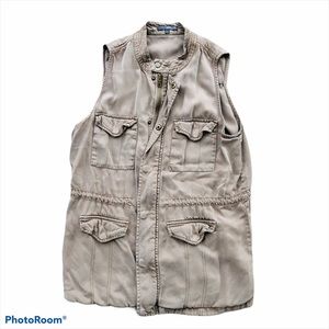MATTY M Utility Khaki Vest Size L